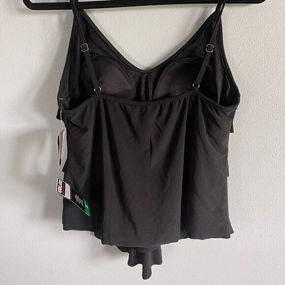 NWT MIRACLESUIT TANKINI SWIMSUIT TOP Look Feel Slimmer Womens Size 10 - Picture 4 of 11